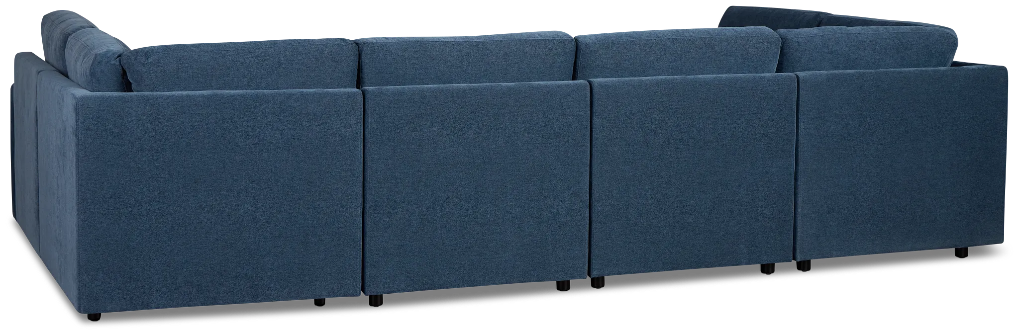 Addie Blue Fabric 8-piece Pit Storage Sectional