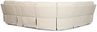 Flexsteel Sterling Ivory Lthr/vinyl Medium Triple Power 2-arm Sectional