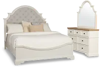 Charlotte White Uph Panel Bedroom With Two-tone Cases