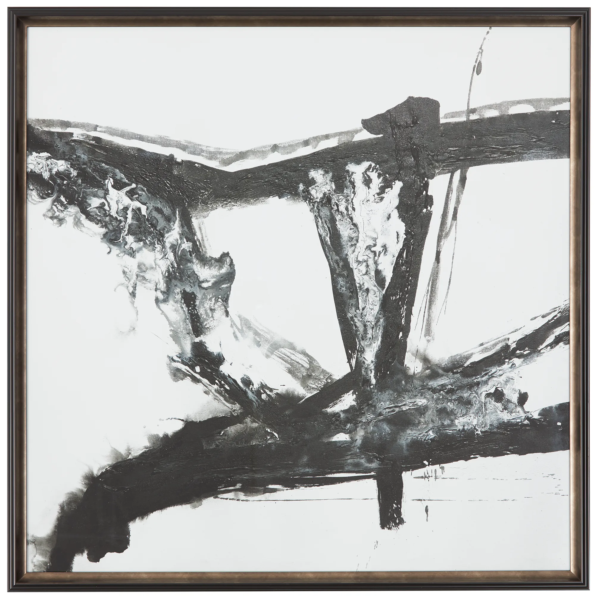 Fluid Black Framed Wall Art