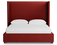 Captiva Elite Red 60" Upholstered Shelter Bed