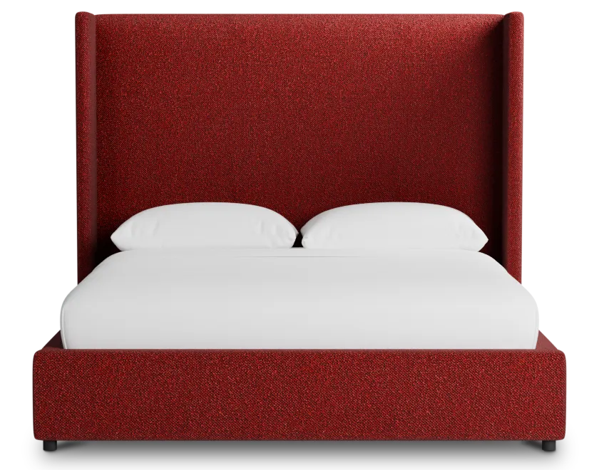 Captiva Elite Red 60" Upholstered Shelter Bed