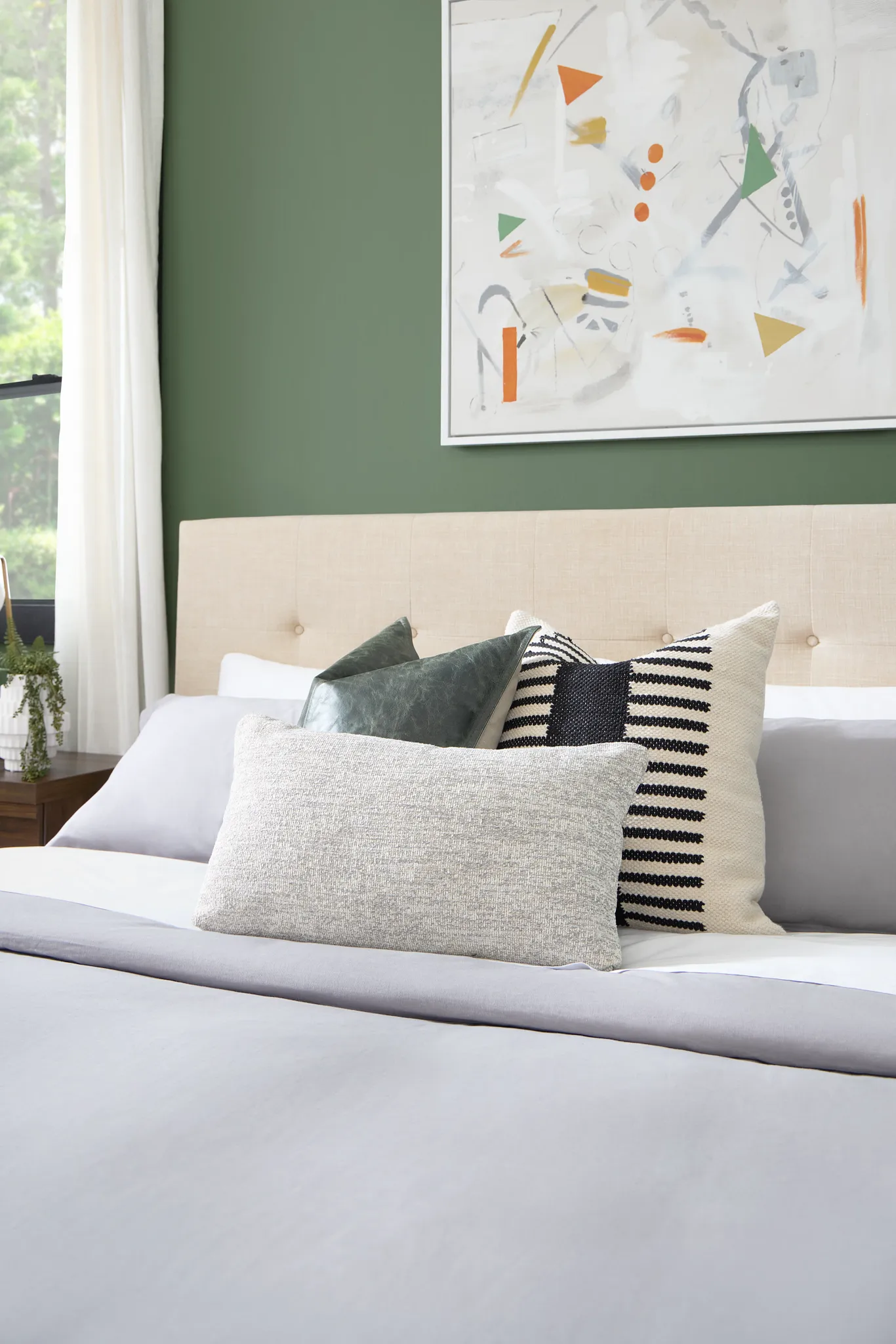 Baxter Gray Lumbar Accent Pillow