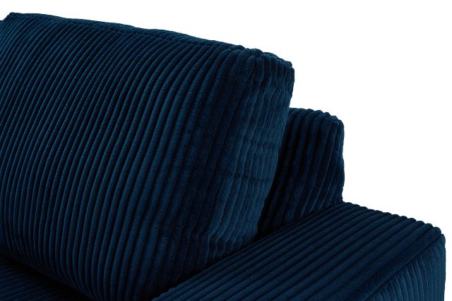 Charlie Dark Blue Fabric Medium Left Chaise Sectional
