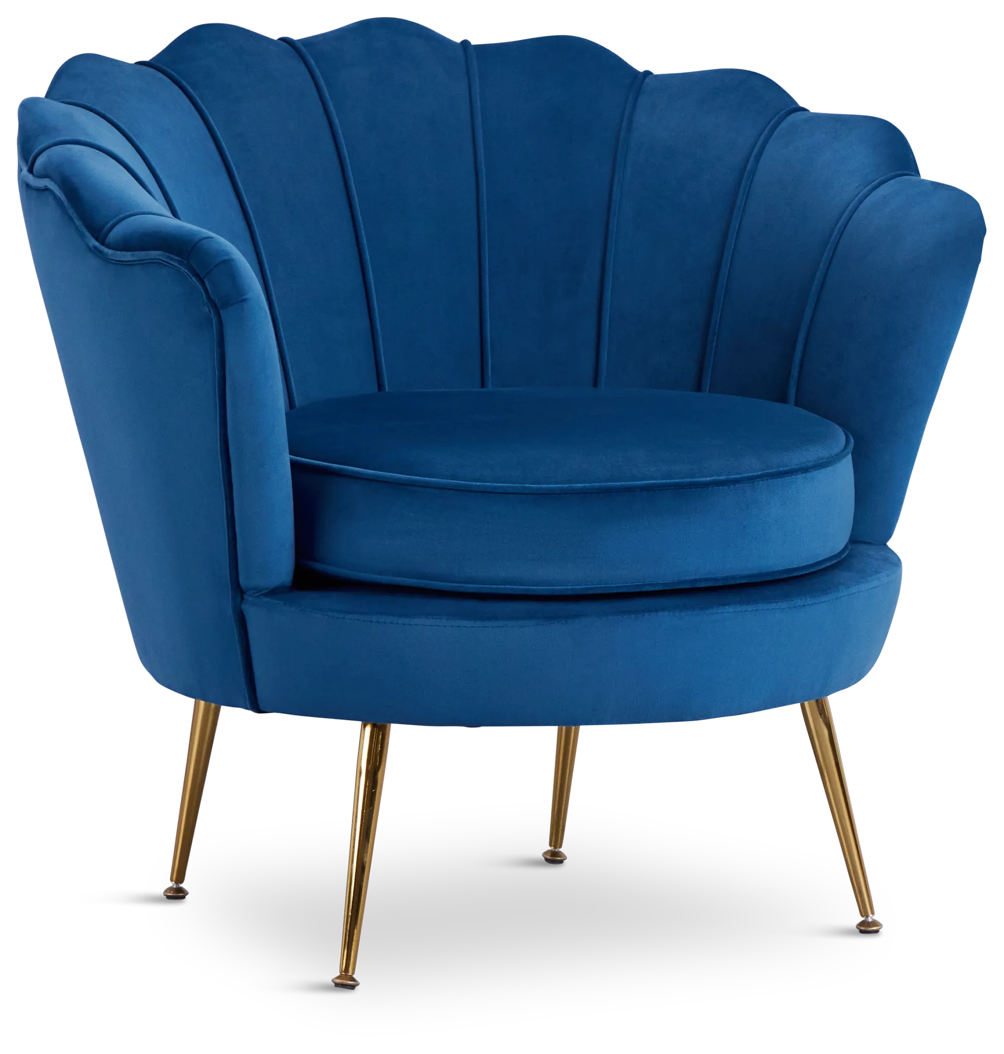 Lily Dark Blue Velvet Accent Chair