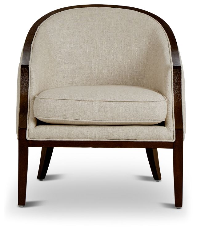 Kensie Beige Fabric Accent Chair