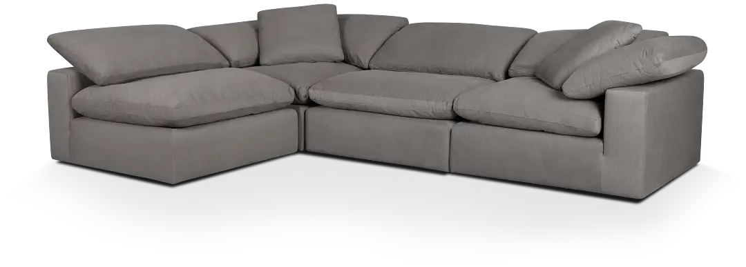 Nixon Light Gray Fabric 4-piece Modular Sectional Nixon Light Gray Fabric 4-piece Modular Sectional
