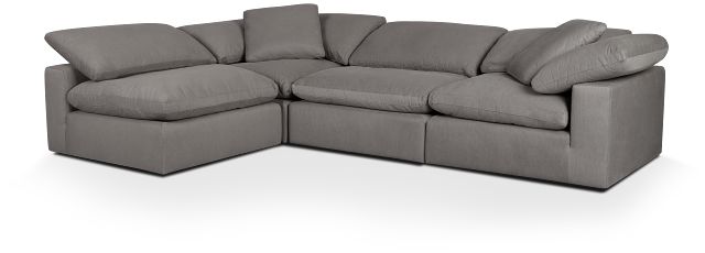 Nixon Light Gray Fabric 4-piece Modular Sectional