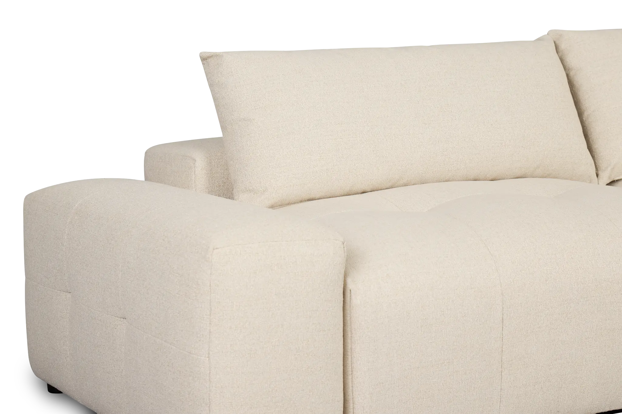 Remi Light Beige Fabric 2-piece Modular Sofa Remi Light Beige Fabric 2-piece Modular Sofa
