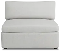 Destin Sutton Gray Fabric Armless Chair