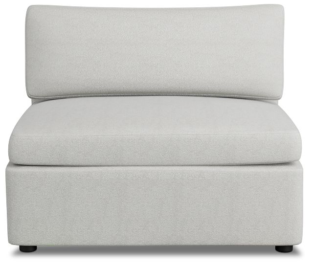 Destin Sutton Gray Fabric Armless Chair