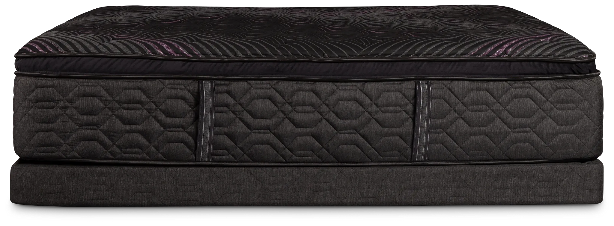 Beautyrest Black Series Two Plush Pillow Top Low-profile Mattress Set