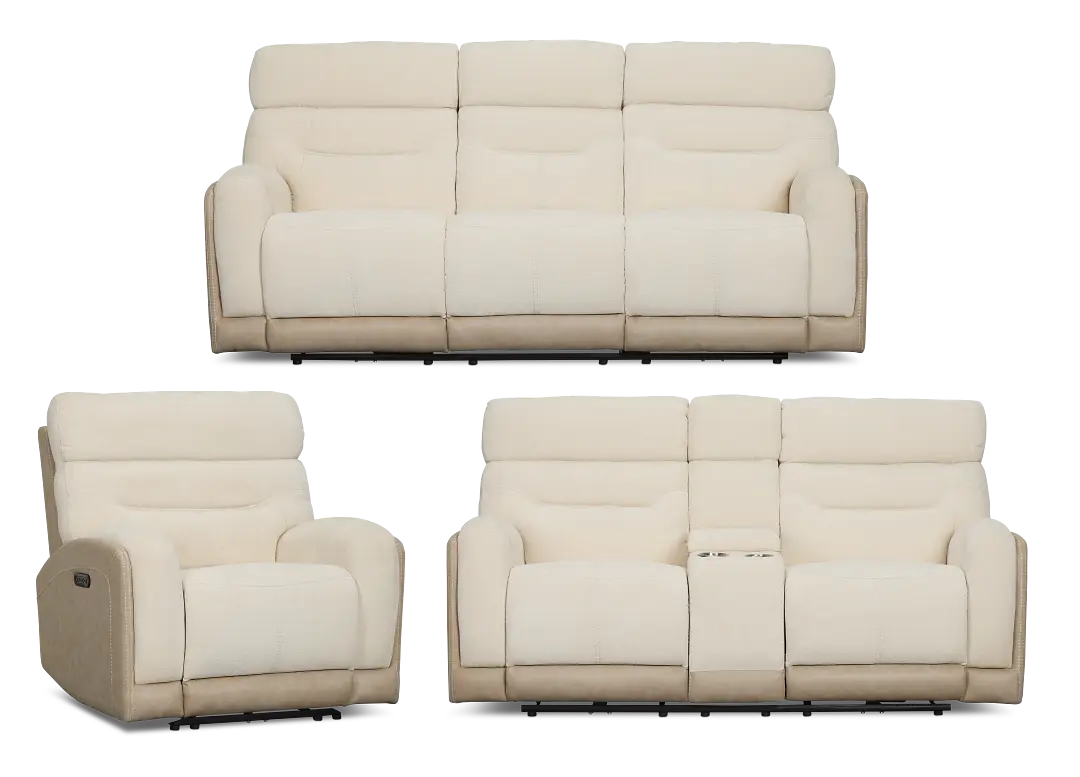 Travis Light Beige Fabric Power Reclining Living Room Travis Light Beige Fabric Power Reclining Living Room