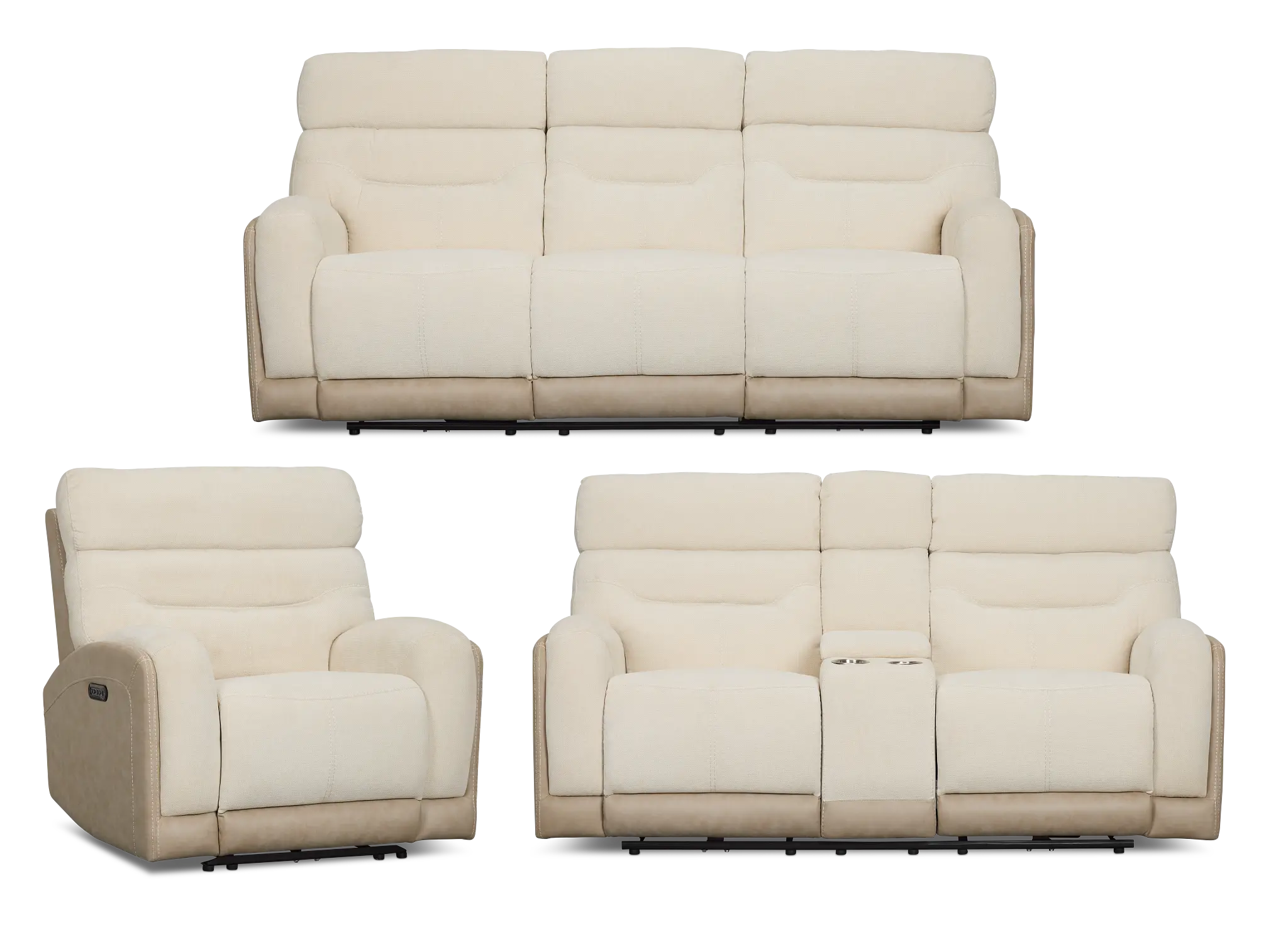 Travis Light Beige Fabric Power Reclining Living Room Travis Light Beige Fabric Power Reclining Living Room