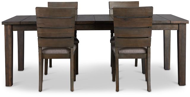 Sienna Gray Rect Table & 4 Slat Chairs