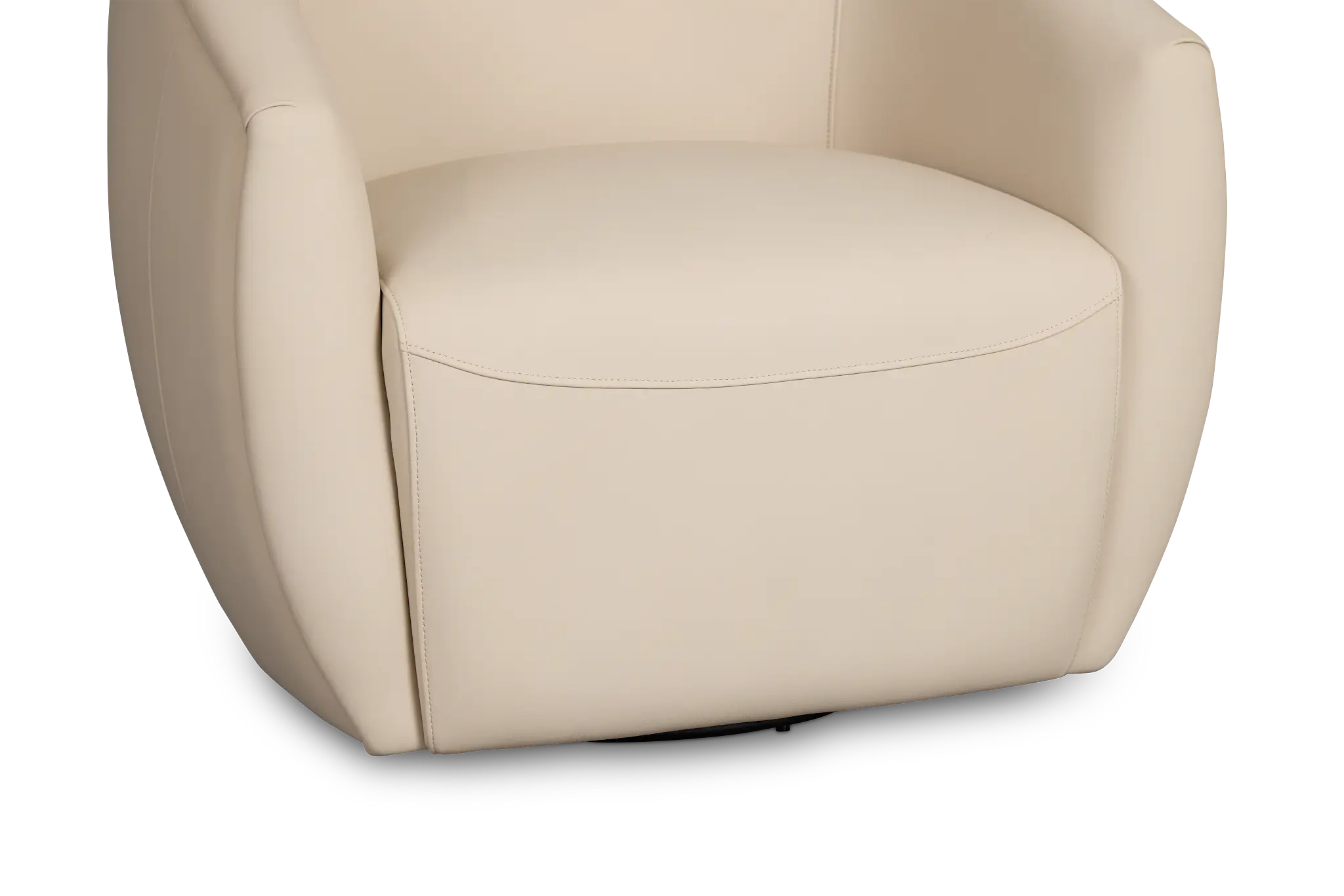 Kellan Ivory Leather Swivel Chair Kellan Ivory Leather Swivel Chair