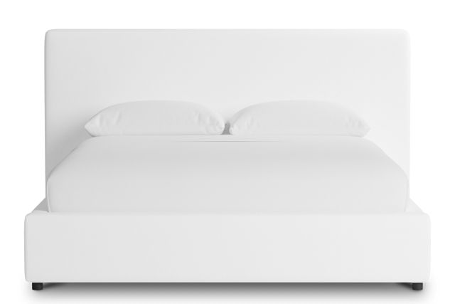 Grayton Peyton White 44" Upholstered Platform Bed