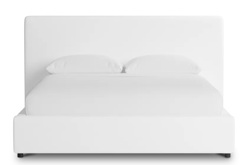 Grayton Peyton White 44" Upholstered Platform Bed