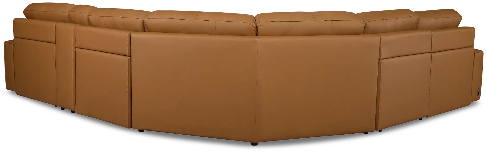 Rudy Brown Lthr/vinyl Medium Dual Power Right Extension Chaise Sectional Rudy Brown Lthr/vinyl Medium Dual Power Right Extension Chaise Sectional