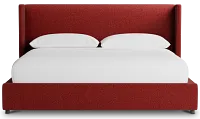 Captiva Elite Red 48" Upholstered Shelter Bed