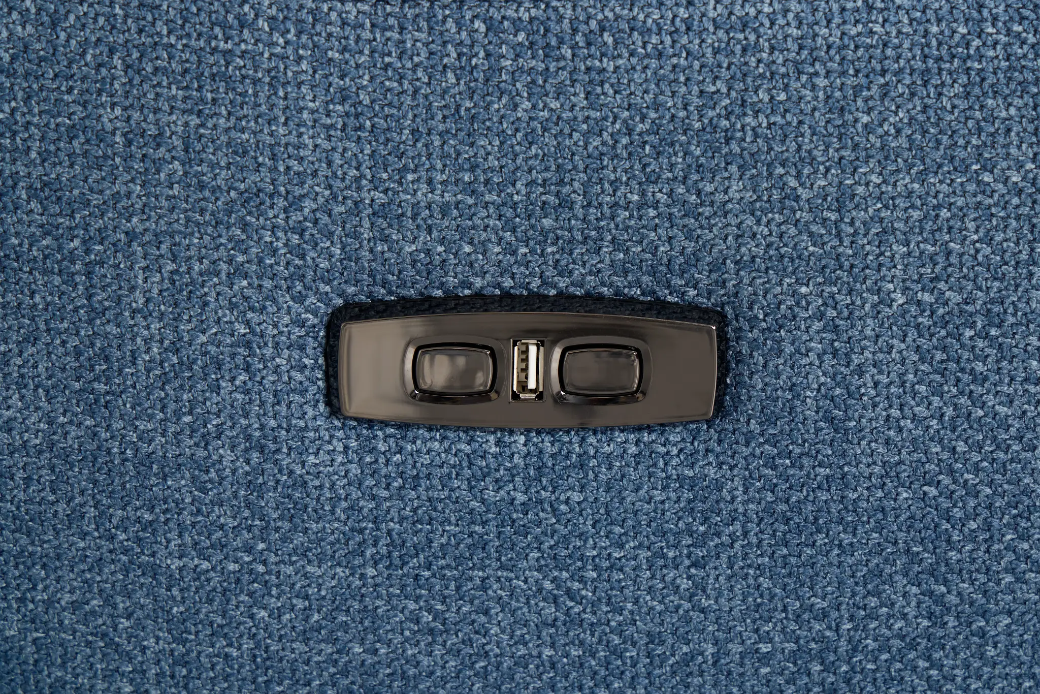 Keaton Blue Fabric Power Recliner With Power Headrest Keaton Blue Fabric Power Recliner With Power Headrest