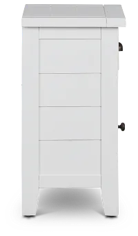 Bismark White Storage Accent Table