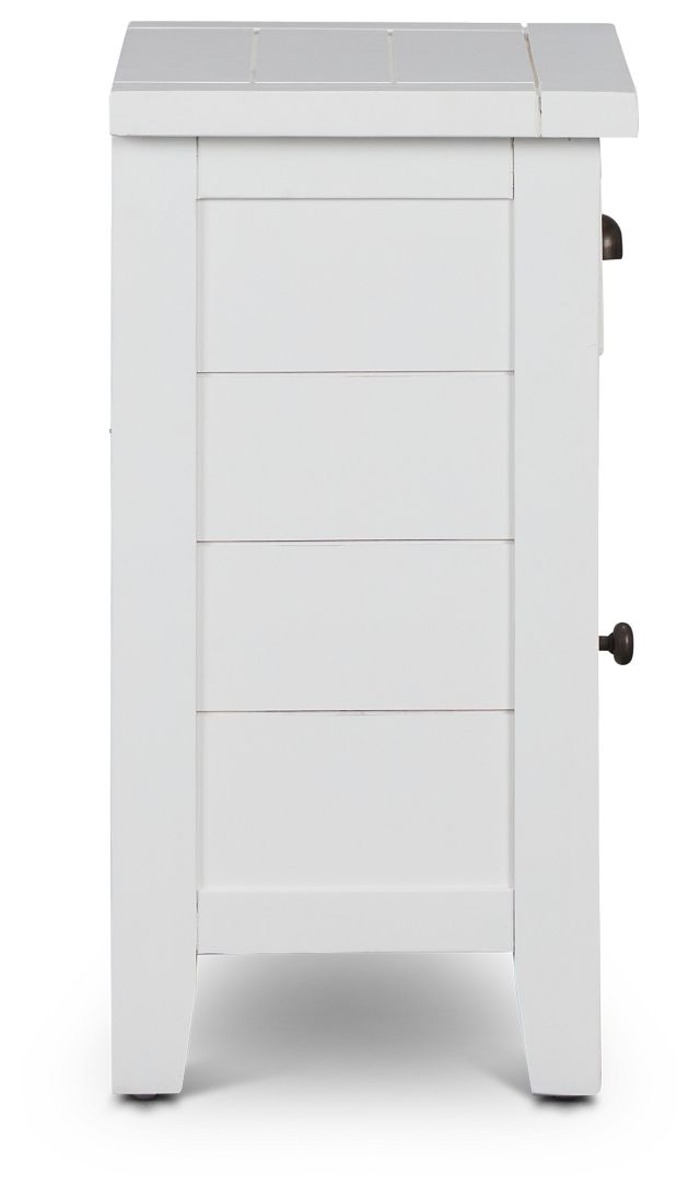 Bismark White Storage Accent Table