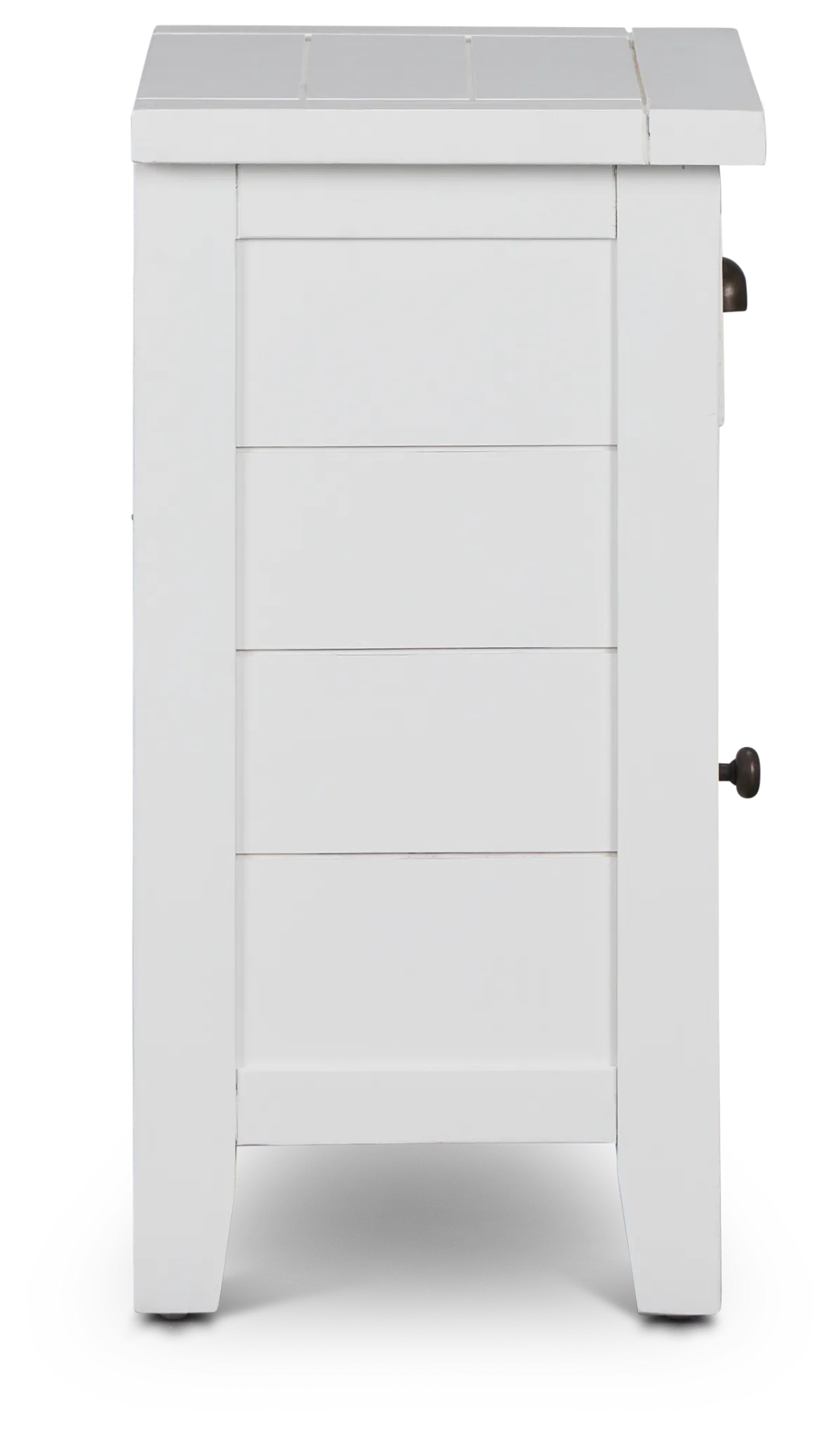 Bismark White Storage Accent Table