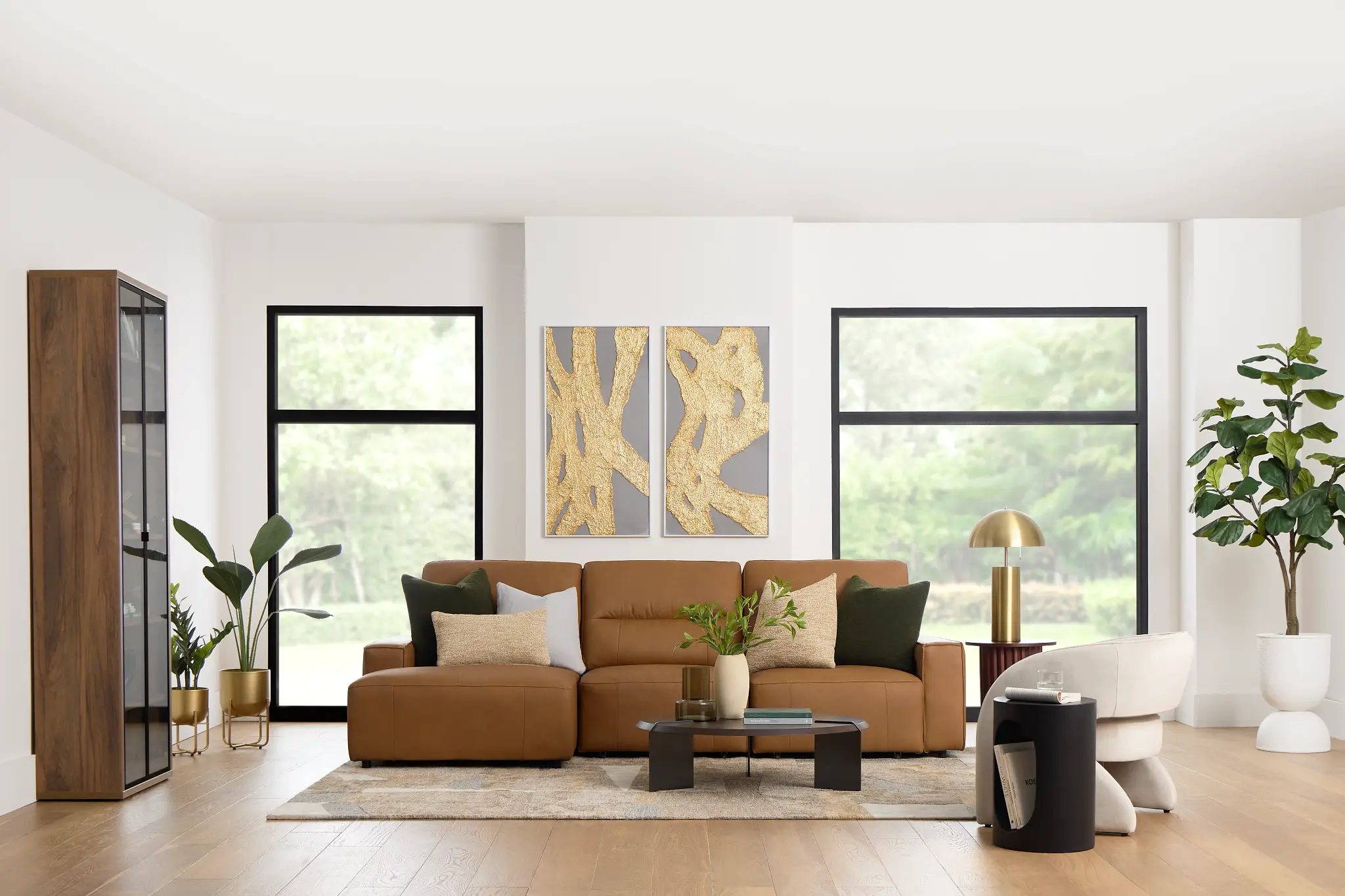 Rudy Brown Lthr/vinyl Left Dual Power Extension Chaise Sectional Rudy Brown Lthr/vinyl Left Dual Power Extension Chaise Sectional