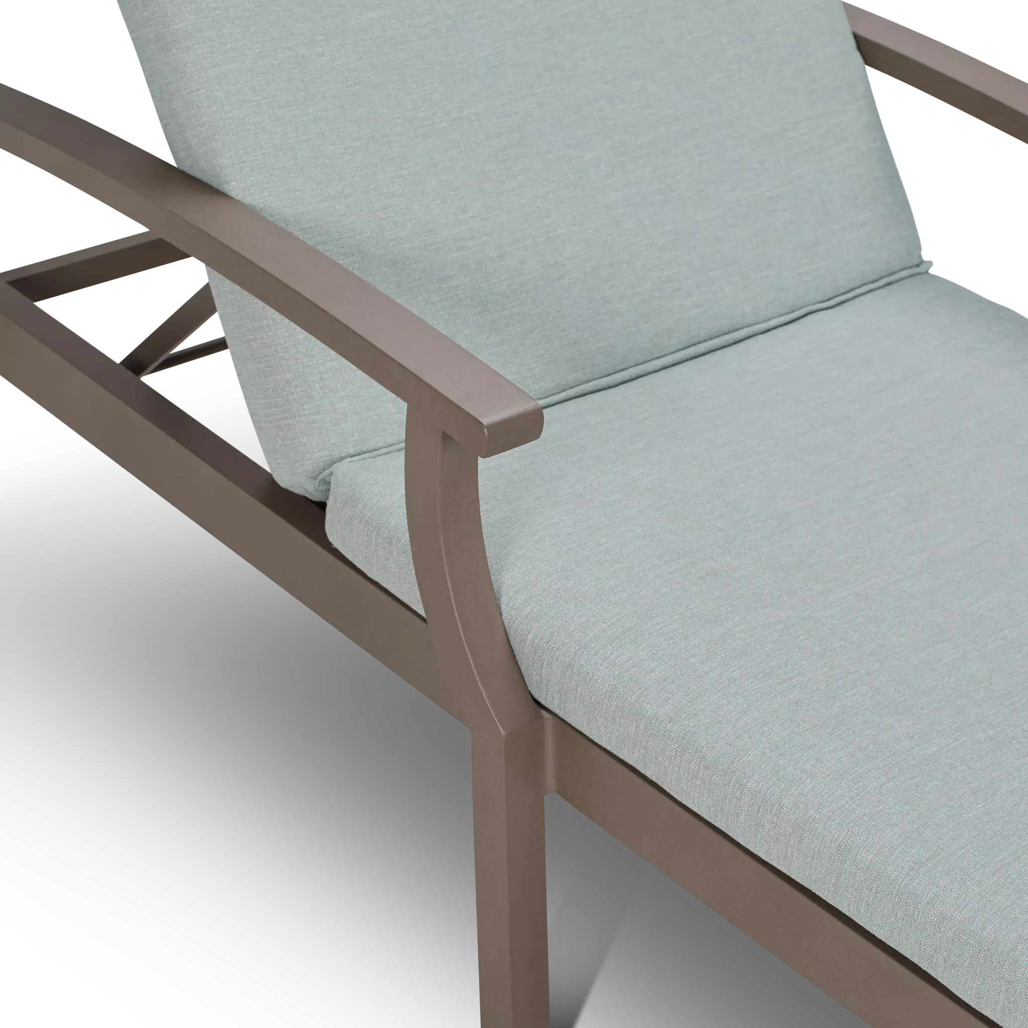 Raleigh Teal Aluminum Cushioned Chaise
