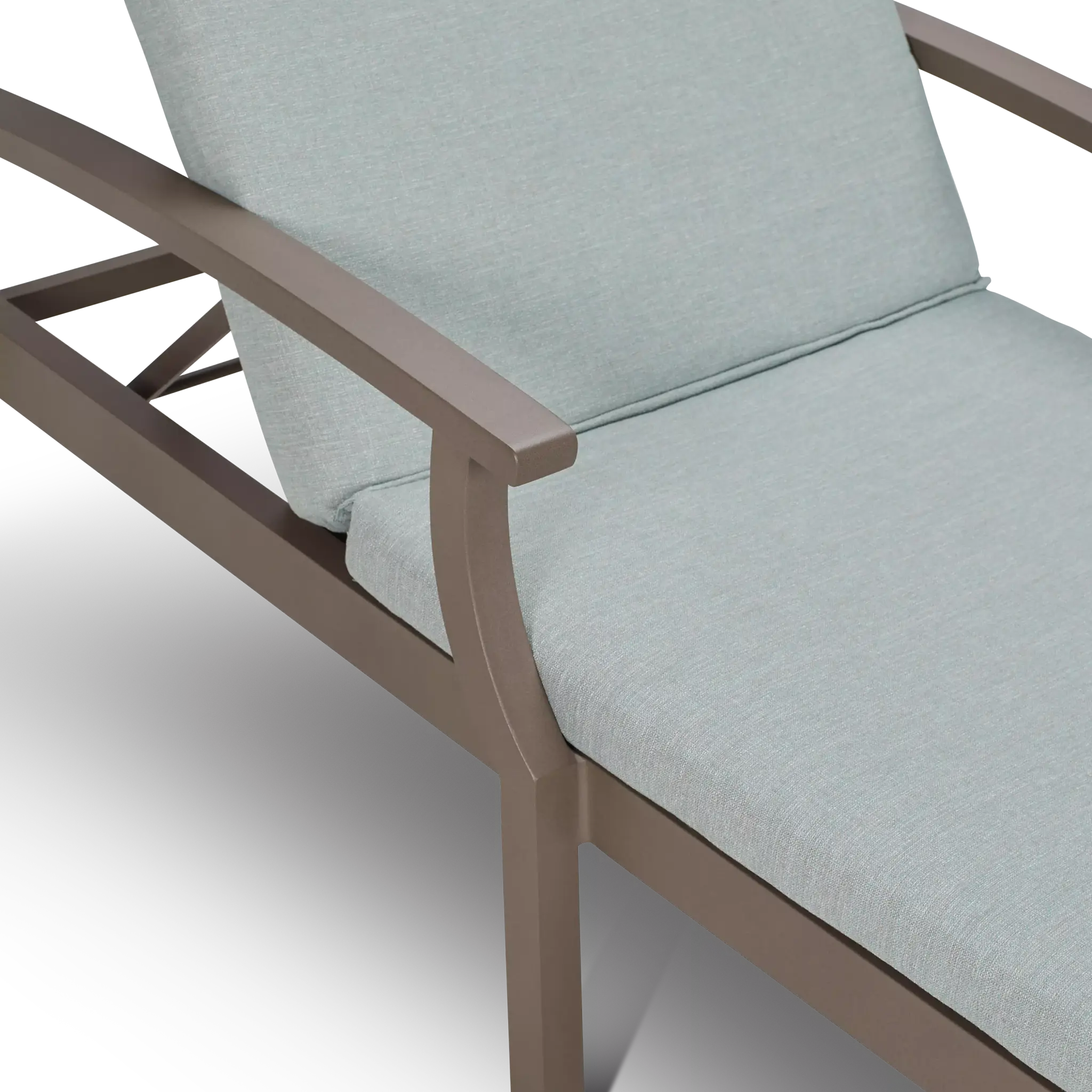 Raleigh Teal Aluminum Cushioned Chaise Raleigh Teal Aluminum Cushioned Chaise