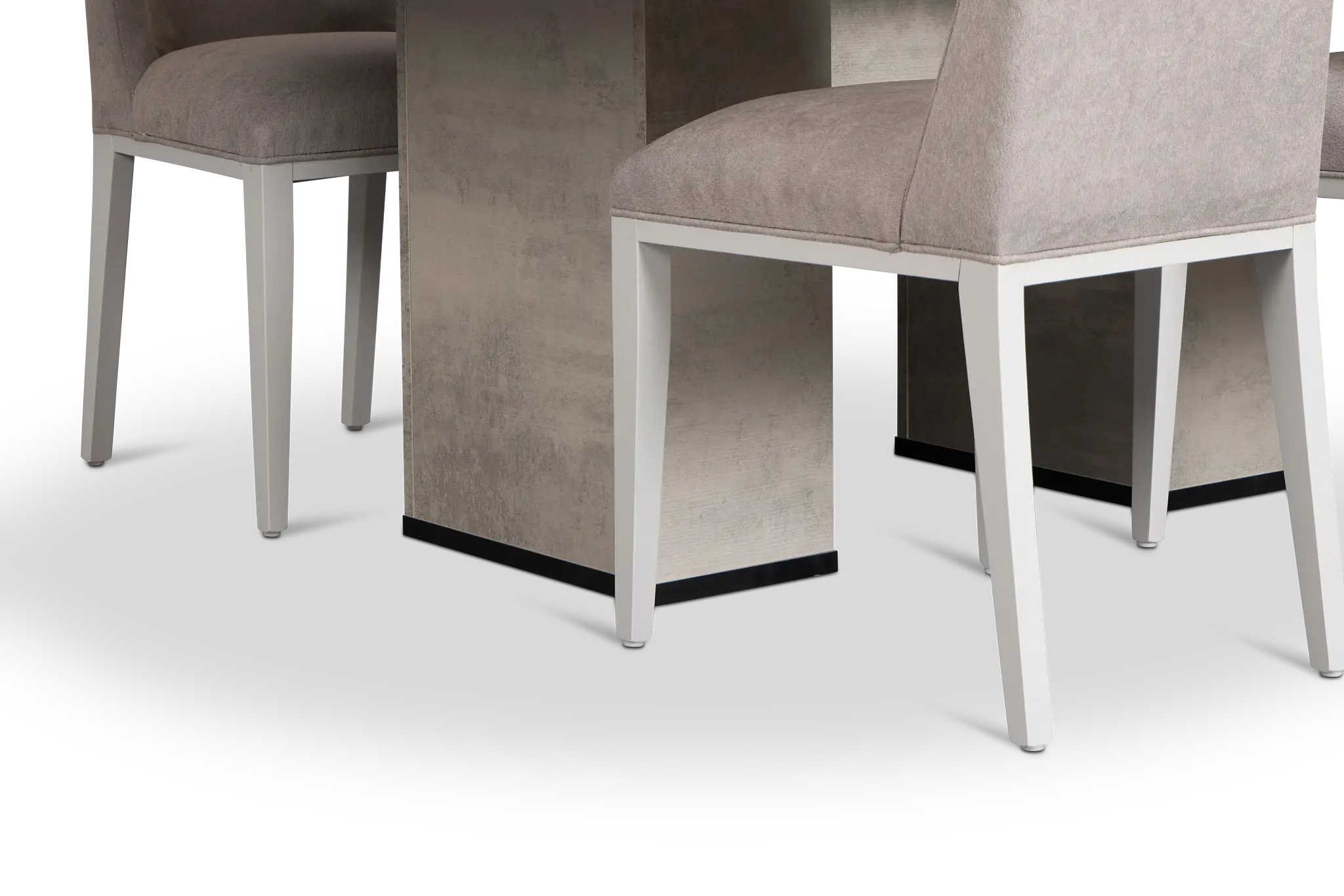 Pomona Gray Rectangular Table & 4 Upholstered Chairs Pomona Gray Rectangular Table & 4 Upholstered Chairs
