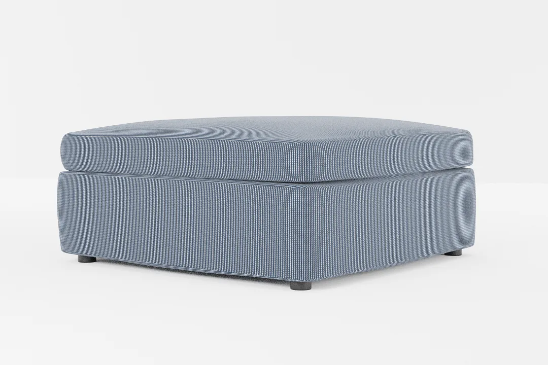 Destin Lucy Navy Fabric Cocktail Ottoman