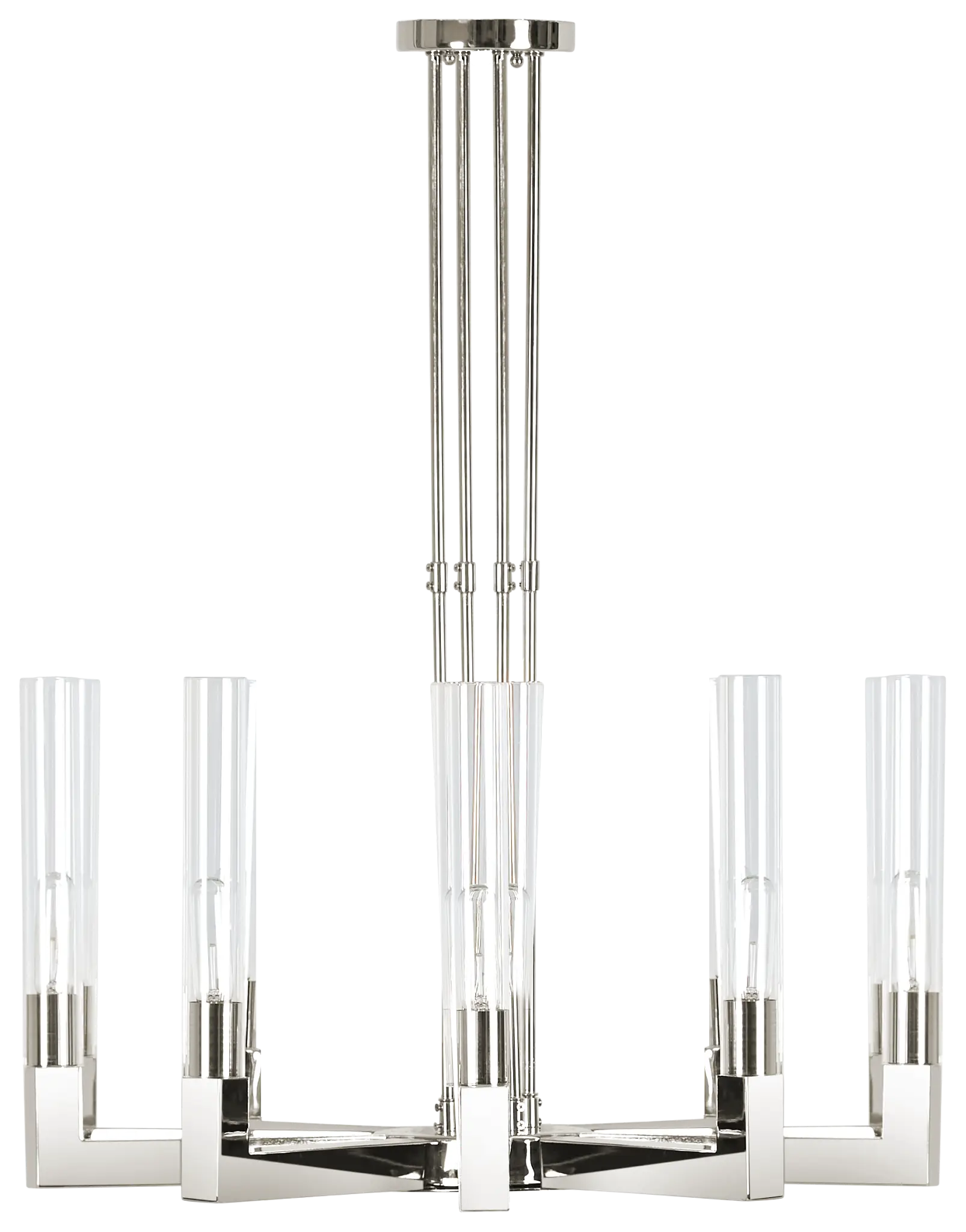 Lucia Chrome Metal Chandelier Lucia Chrome Metal Chandelier
