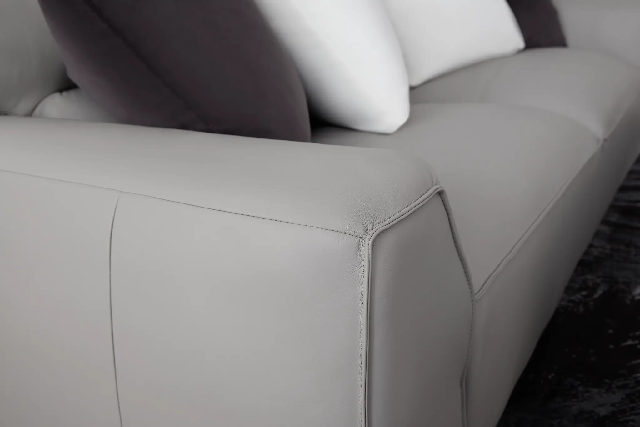 Blanca Gray Leather Sofa Blanca Gray Leather Sofa