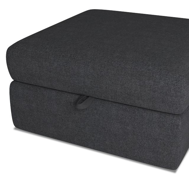 Citymod Dark Gray Fabric Storage Ottoman