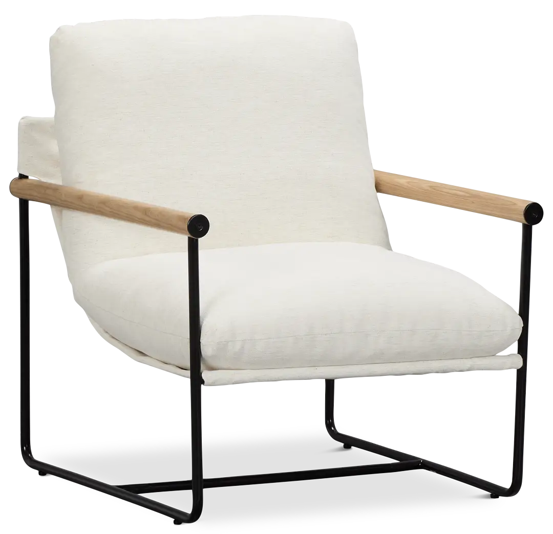Margo White Fabric Accent Chair Margo White Fabric Accent Chair