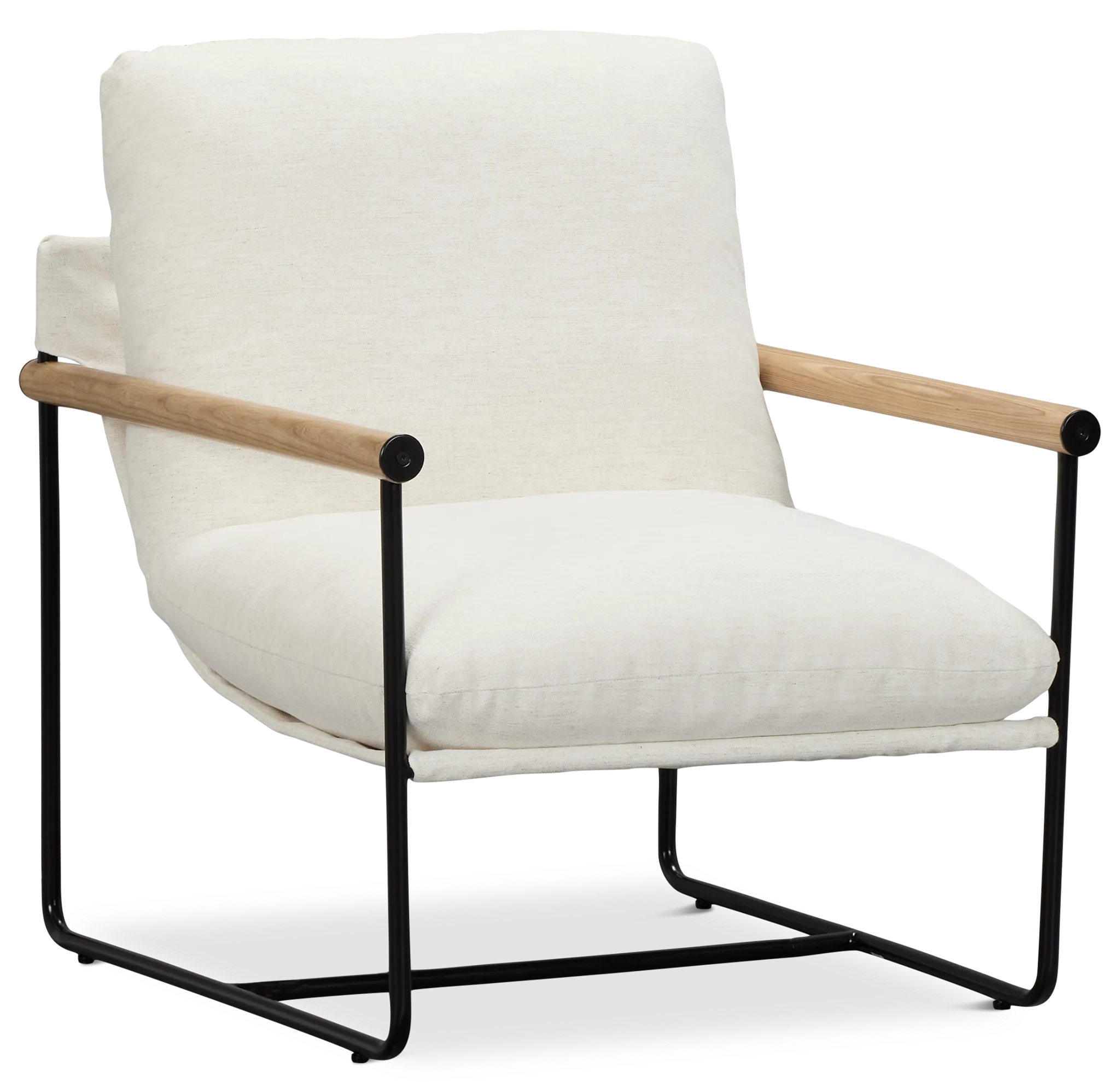 Margo White Fabric Accent Chair