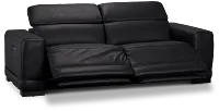 Lombardy Black Micro Power Reclining Sofa
