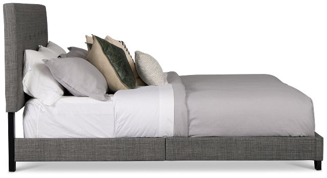 Flagler Gray Uph Panel Bed