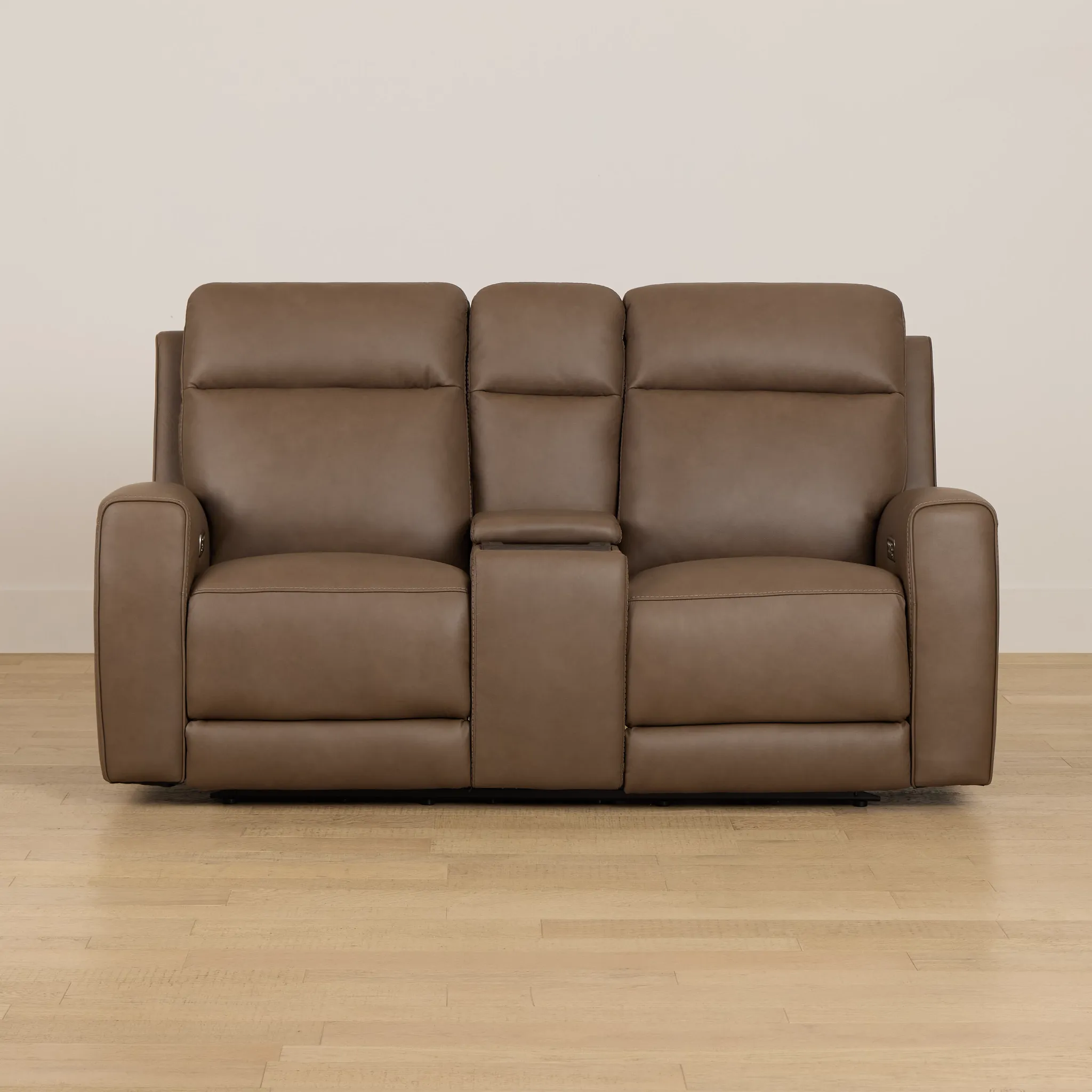 Flexsteel Belmont Dark Brown Lthr/vinyl Power Reclining Loveseat
