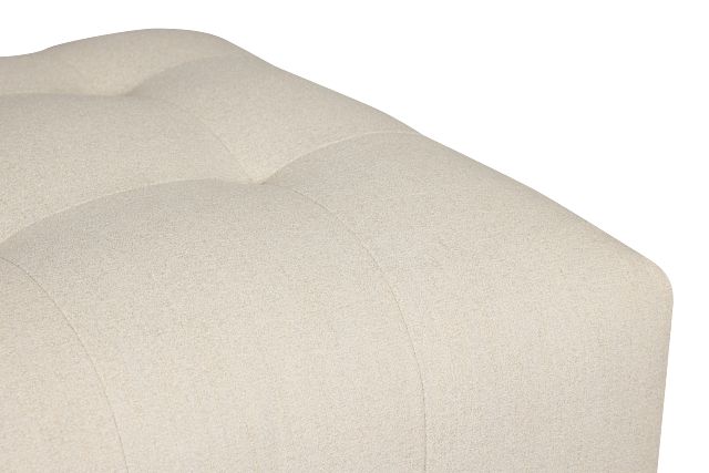 Remi Light Beige Fabric Ottoman