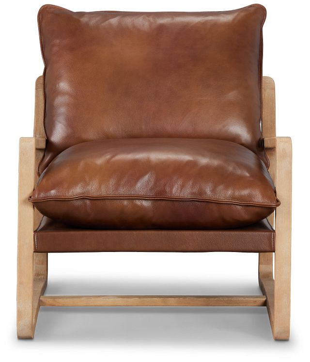 Kenny Brown Leather Accent Chair