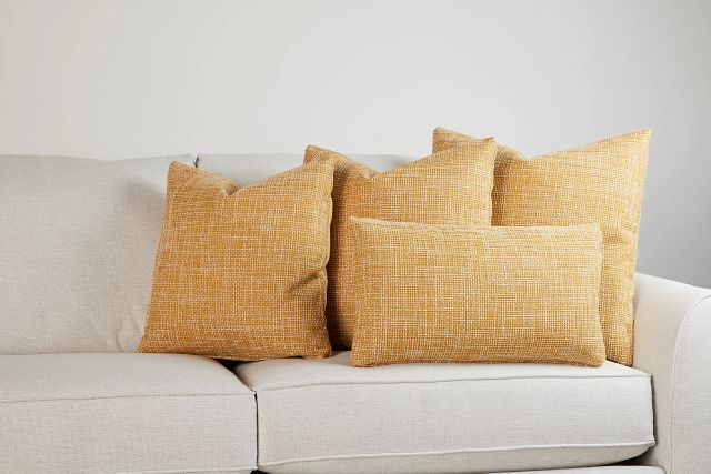 Sutton Yellow 24" Accent Pillow