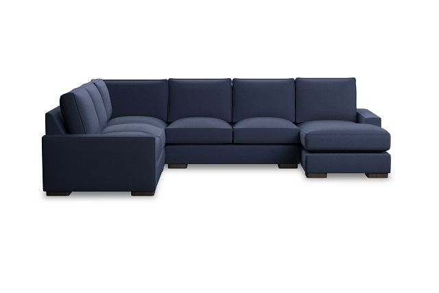 Edgewater Peyton Dark Blue Medium Right Chaise Sectional