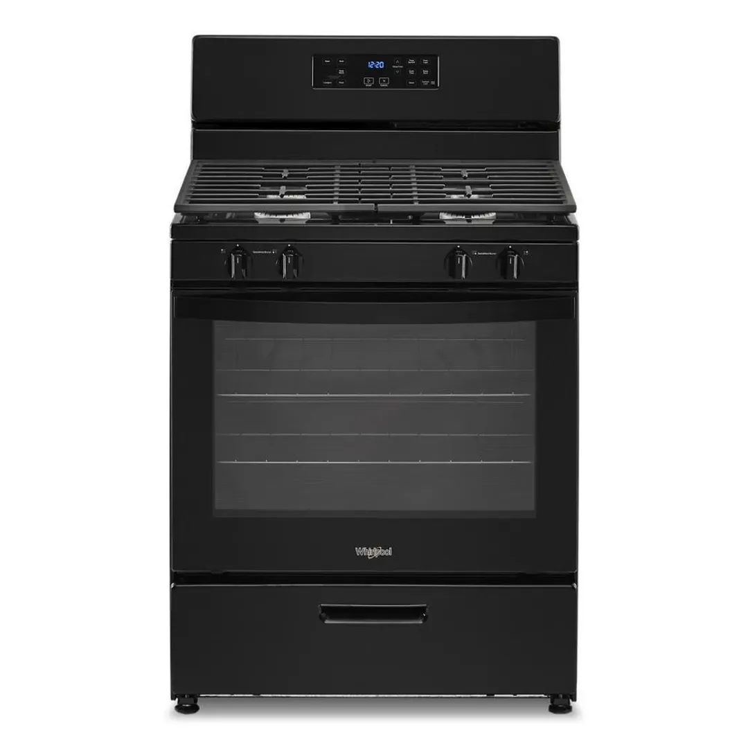 Whirlpool 320 Series Black Gas Range