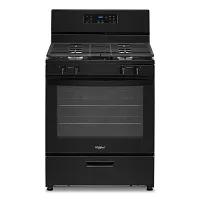 Whirlpool 320 Series Black Gas Range