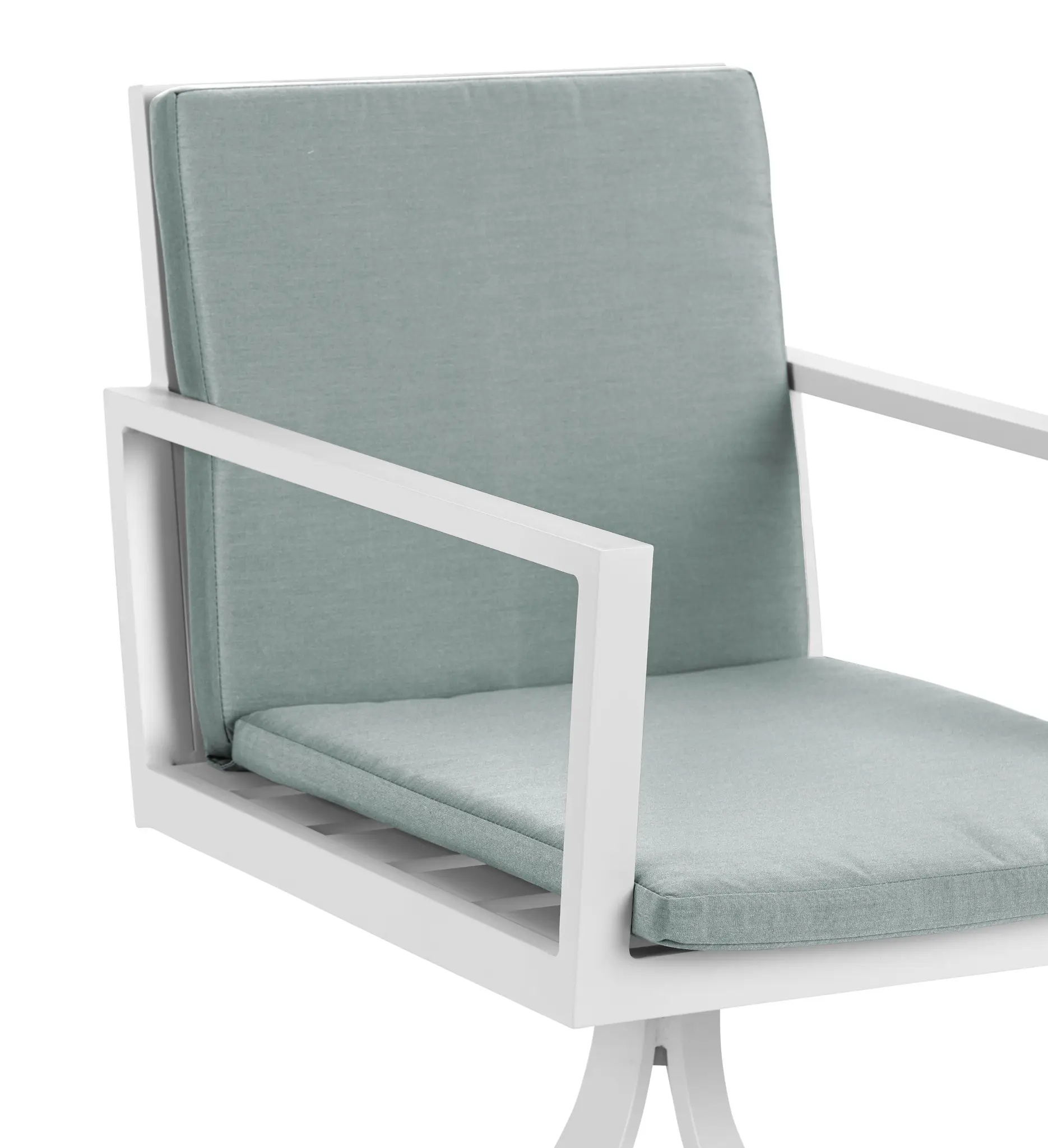 Linear White Teal Swivel Chair Linear White Teal Swivel Chair