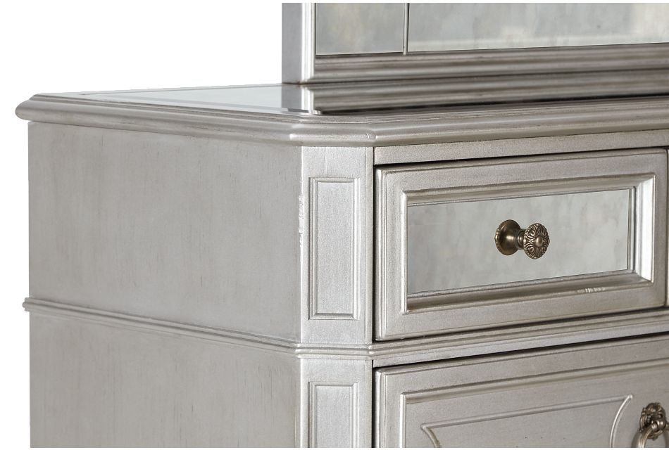 Sloane Silver Dresser & Mirror