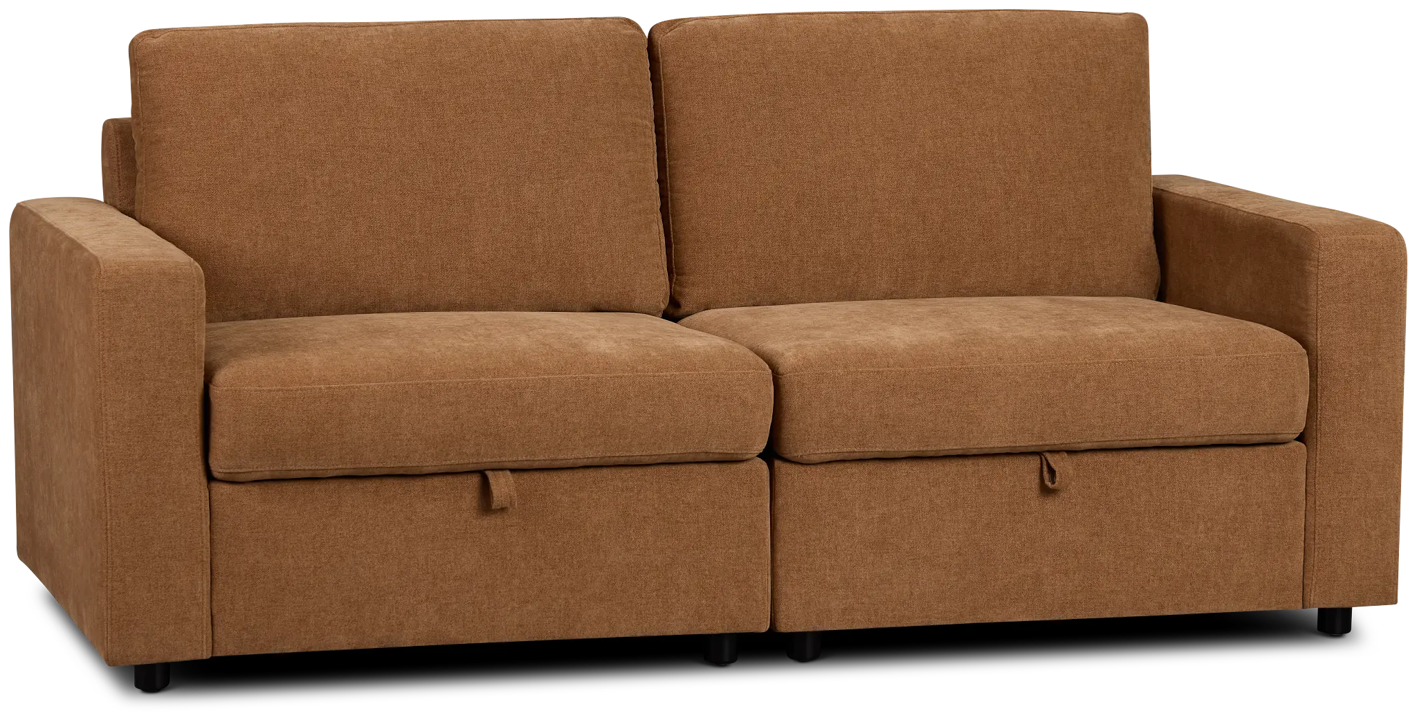 Addie Brown Fabric 2-piece Modular Storage Sofa Addie Brown Fabric 2-piece Modular Storage Sofa